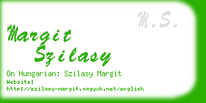 margit szilasy business card